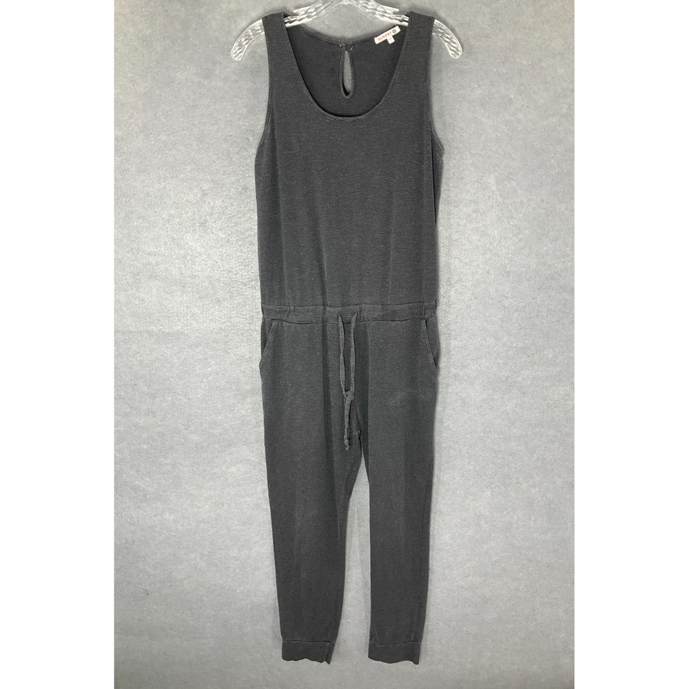 Sundry‎ Jumpsuit Womens Sz 1 Small Charcoal Gray Drawstring Comfy Athleisure
